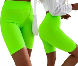 Prążkowane Kolarki Legginsy z Wysokim Stanem Fit Getry L/XL