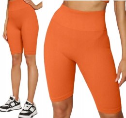 Prążkowane Kolarki Legginsy z Wysokim Stanem Fit Getry L/XL