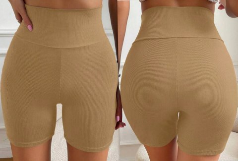 Prążkowane Kolarki Legginsy z Wysokim Stanem Fit Getry L/XL Prążkowane Kolarki Legginsy z Wysokim Stanem Fit Getry L/XL