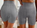 Prążkowane Kolarki Legginsy z Wysokim Stanem Fit Getry L/XL