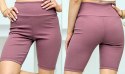 Prążkowane Kolarki Legginsy z Wysokim Stanem Fit Getry L/XL