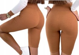 KOLARKI LEGGINSY prążek PRĄŻKOWANE BAMBUS S/M