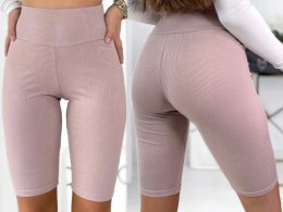 KOLARKI LEGGINSY prążek PRĄŻKOWANE BAMBUS S/M