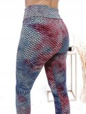 LEGGINSY KARBOWANE MULTICOLOR S/M
