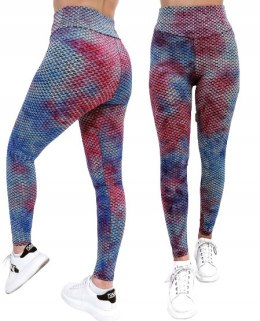 LEGGINSY KARBOWANE MULTICOLOR S/M