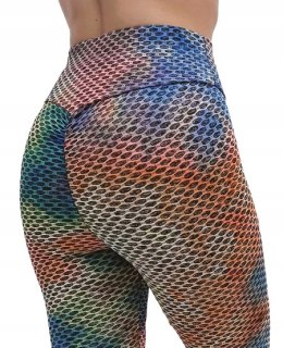 LEGGINSY KARBOWANE MULTICOLOR S/M