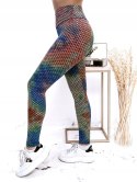 LEGGINSY KARBOWANE MULTICOLOR S/M