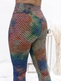 LEGGINSY KARBOWANE MULTICOLOR S/M