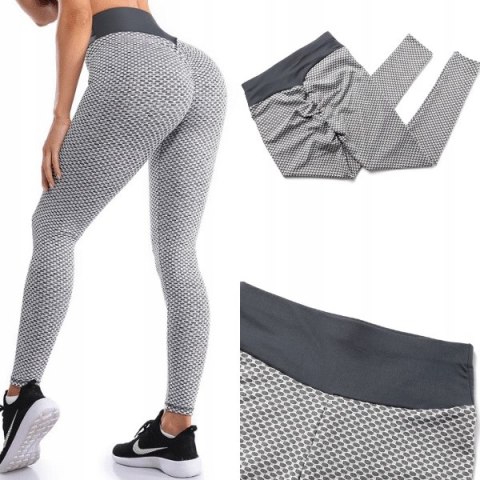 Legginsy KARBOWANE damskie antycellulitowe L/XL Legginsy KARBOWANE damskie antycellulitowe L/XL