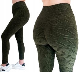 Legginsy KARBOWANE damskie antycellulitowe L/XL