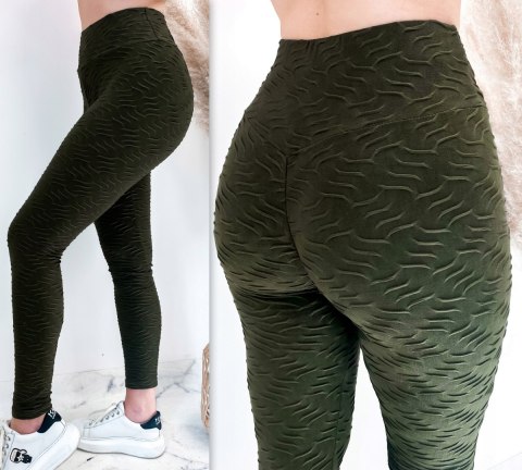 Legginsy KARBOWANE damskie antycellulitowe L/XL Legginsy KARBOWANE damskie antycellulitowe L/XL