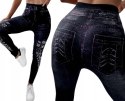 Legginsy MODNE Spodnie JEANS Leginsy CYRKONIE