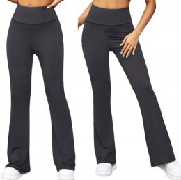 Damskie kryjące legginsy push-up modelujące wysoki stan dzwony L/XL