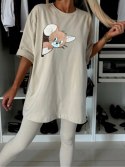 KOMPLET dresowy DAMSKI BLUZKA LEGGINSY prążek MODNY KOLORY XL