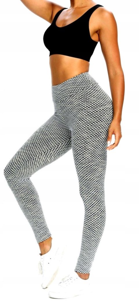 Legginsy KARBOWANE damskie antycellulitowe KOLORY Legginsy KARBOWANE damskie antycellulitowe KOLORY