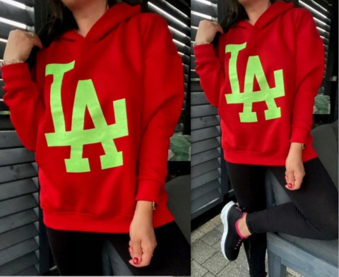 BLUZA OCIEPLANA OVERISIZE KAPUTR BAWEŁNA