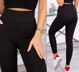 Legginsy PRĄŻEK BAMBUSOWE WYSOKI STAN