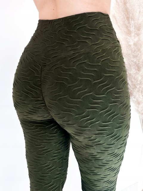 Legginsy PRAŻKOWANE z Wysokim Stanem PUSH UP