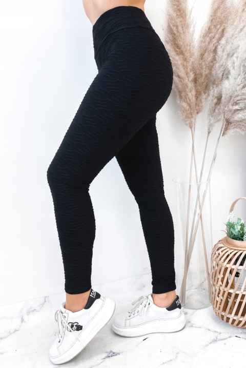 Legginsy PRAŻKOWANE z Wysokim Stanem PUSH UP