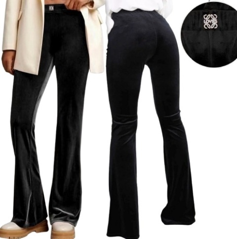 SPODNIE dzwony WELUROWE ROZMIARY